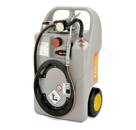 cuve mobile pour transfert d'huile CEMO - Pompe sur batterie