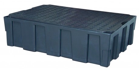 Bac de r&eacute;tention avec caillebottis en poly&eacute;thyl&egrave;ne